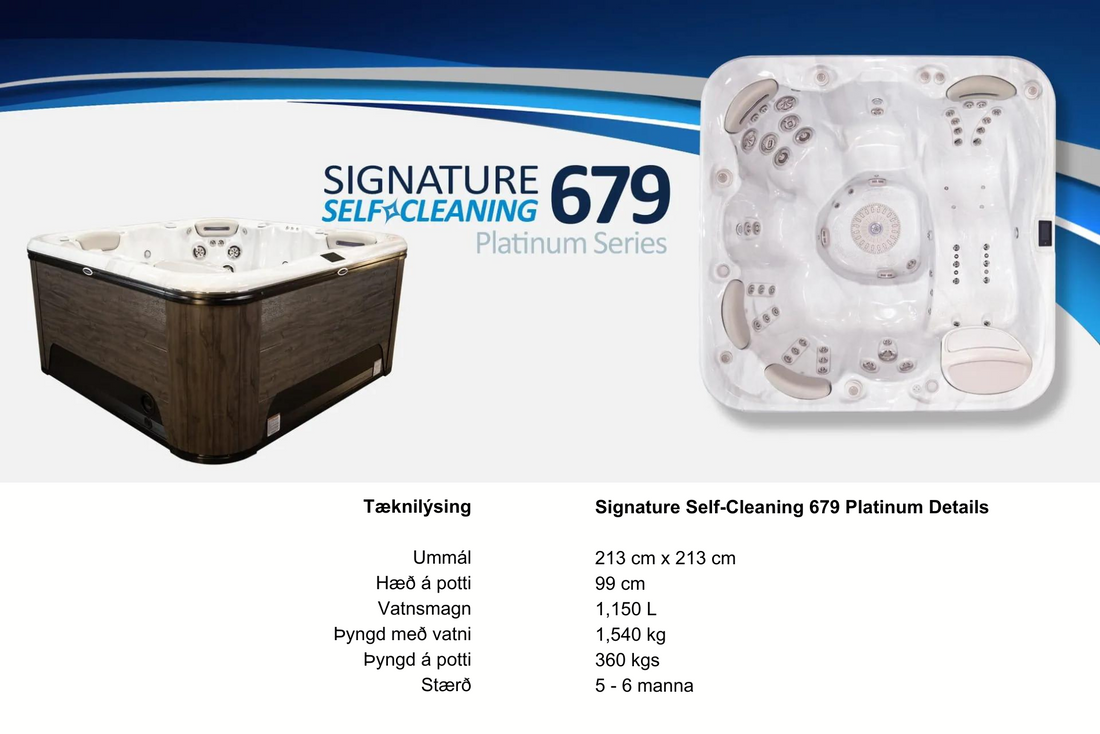 Hydropool model 679 Platinum 6 manna rafmagnspottur