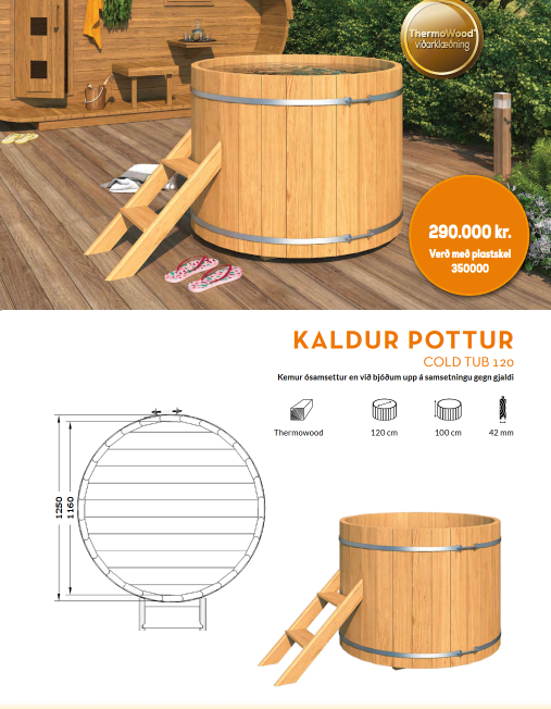 Thermowood kaldur pottur