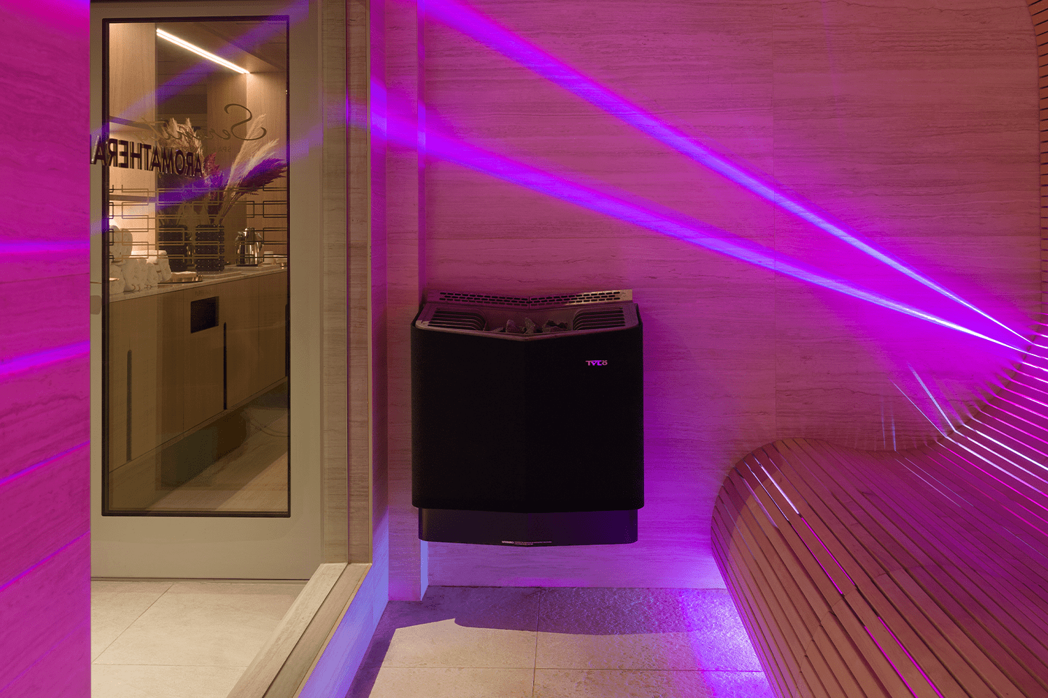 Sauna mood lightning led rgb 2x1,91