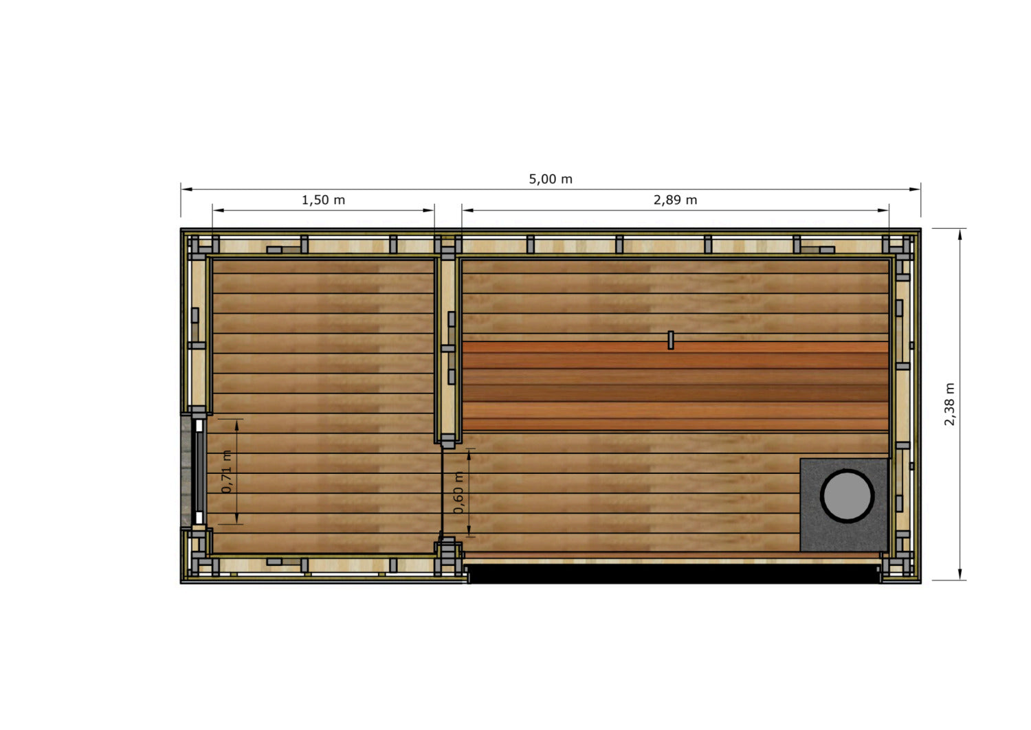 Sauna BARN 5M